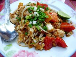 plate of noodles