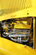 Ford Motor Engine Yellow