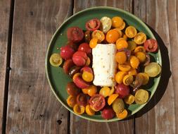 ripe tomatoes on a plate