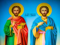 saint kosmas and saint damianos icon