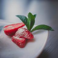 delicious strawberries in a plate