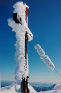 frozen white cross