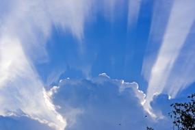 Sky Clouds Blue Rays Of The