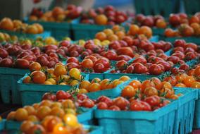 Fresh cherries at the market