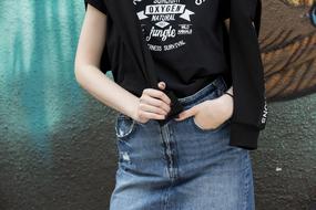 woman wearing fashionable clothes