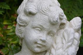 Angel Head Child face ststue