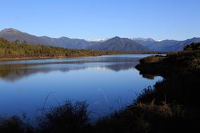 New Zealand Lake Mountains The