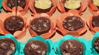 Sweet chocolate colored cupcakes