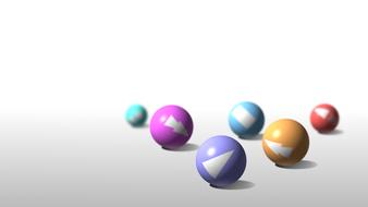 Music Icon 3D colors drawing