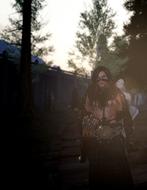 a warrior near the trees in virtual reality