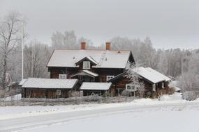 All White Snow Covered