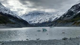 lake with mountains view