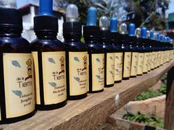 medicinal tinctures in bottles