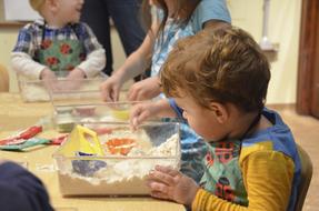 Playing Children at kindergarden