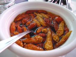 spicy soup in a bowl