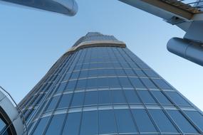 Burj glass Skyscraper in city