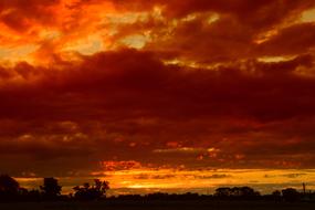 Sunset Landscape Field
