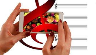 music clef smartphone