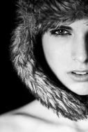 Girl in fur hat Portrait