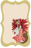 label collage vintage lady young