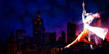 clipart of fantasy dancer city background