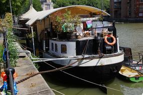 Barge Boat Moored Water