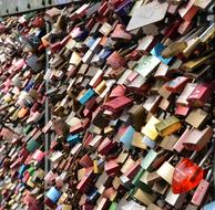 colored beautiful fence locks