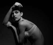 Model Girl Young black and white