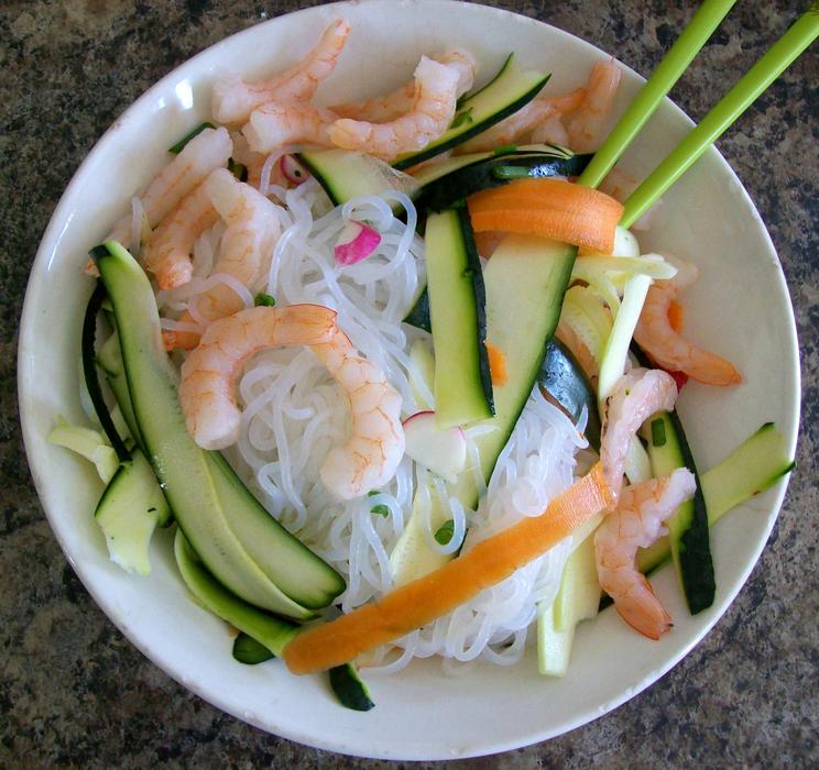 Seafood and vegetables