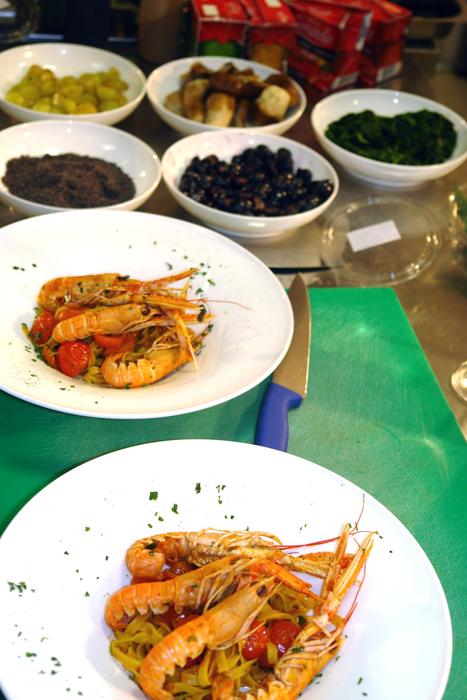 fried seafood in sauce