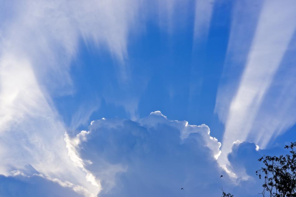 Sky Clouds Blue Rays Of The