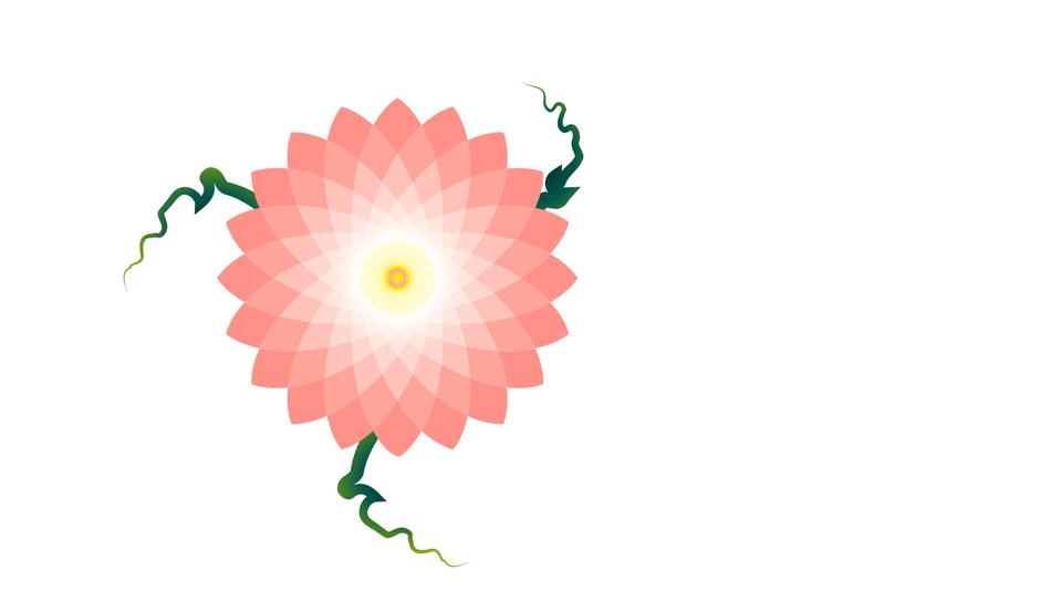 geometric flower vector design