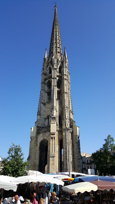 The church tower blue sky is beautiful