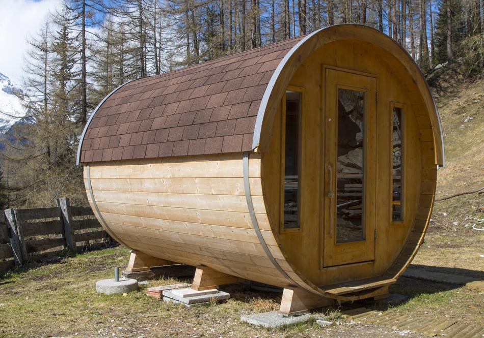 round wooden house
