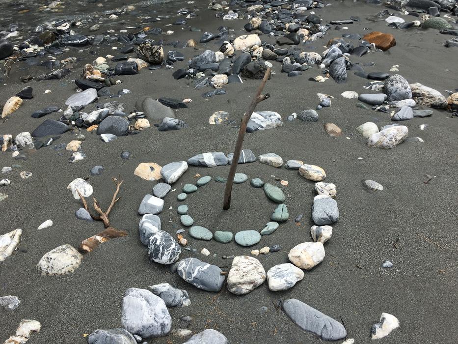 stone altar on the beach