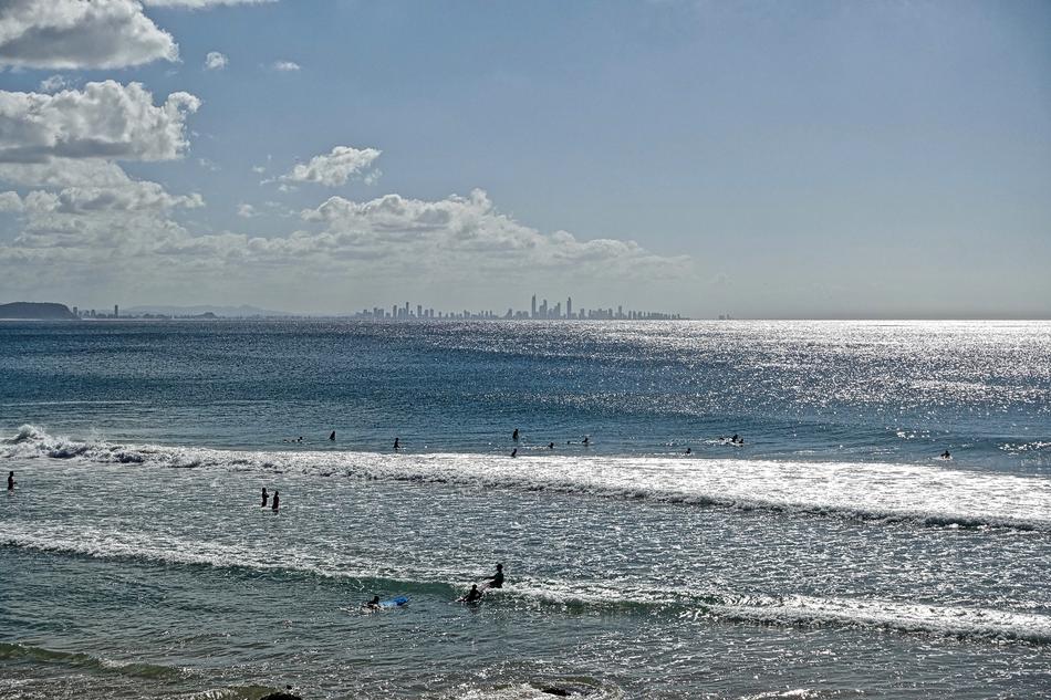 sea Surf at bright Sunlight