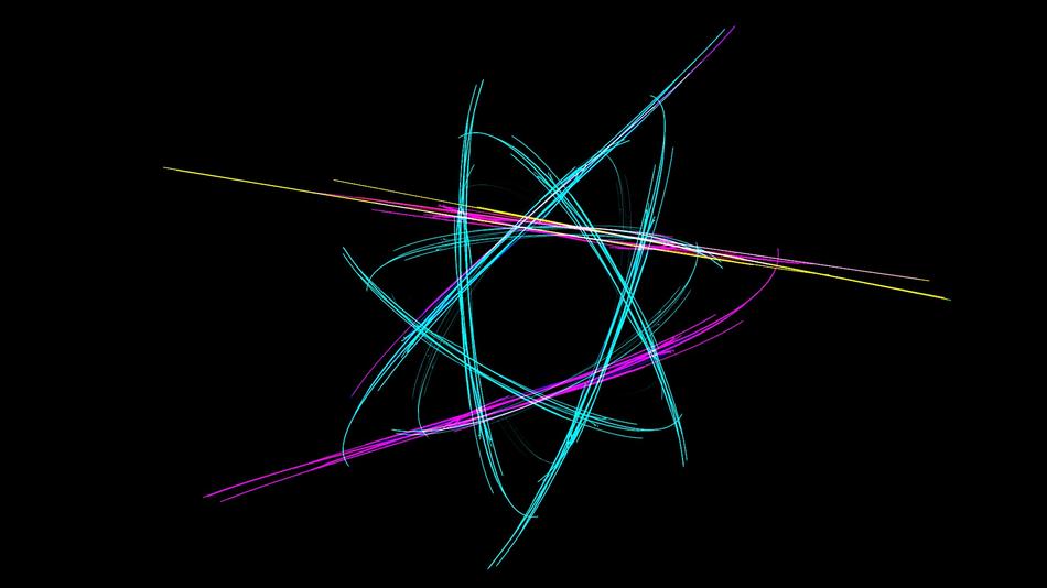 designer beams on black background screen