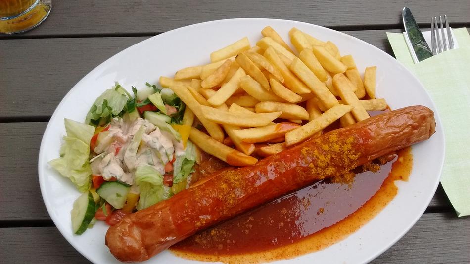 sausage in sauce with potatoes