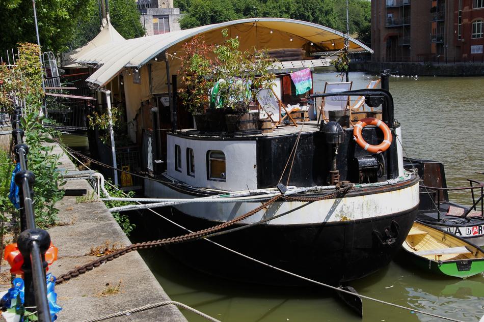 Barge Boat Moored Water