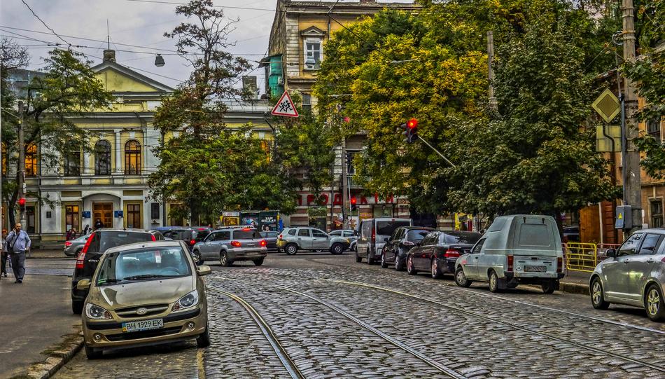 cars on the street