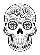 sugar skull tattoo skeleton