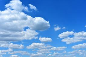 Fluffy incredible clouds in the sky