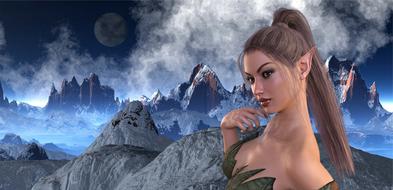 mystical elve beautiful tree roots