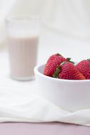 strawberries in a white plate