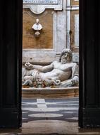 sculpture of a god in the Capitoline Museum, Italy