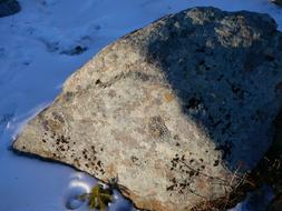 rock snow shadow
