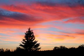 Sunset A Riot Of Colors Silhouette