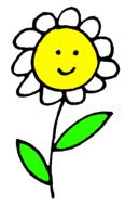 daisy with a face on the center drawing of children