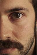 man Eye and Beard close-up