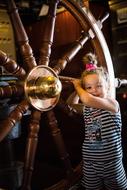 big Ship Wheel Young Girl